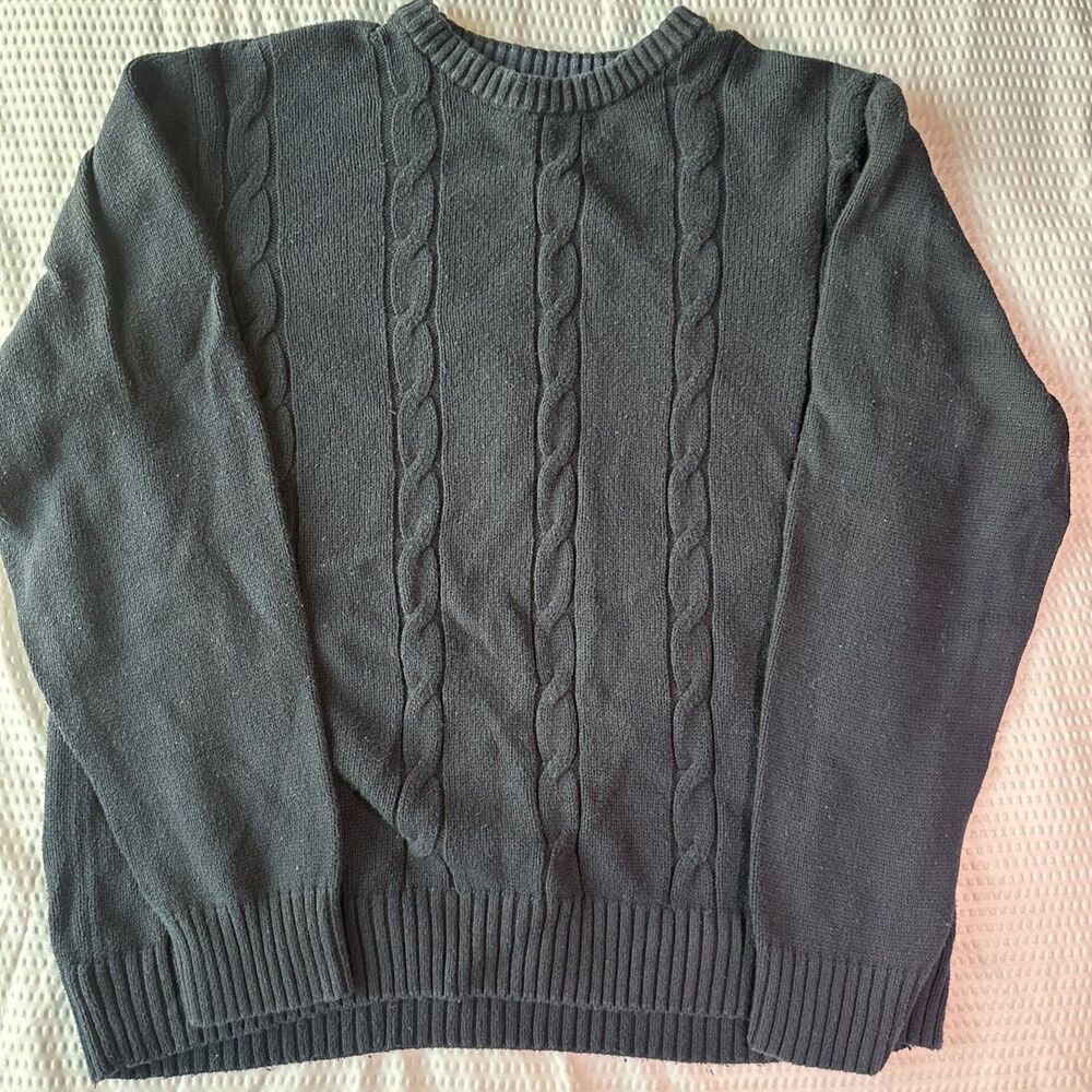 Vintage Tricots St. Raphael Sweater Mens Large Navy Cotton